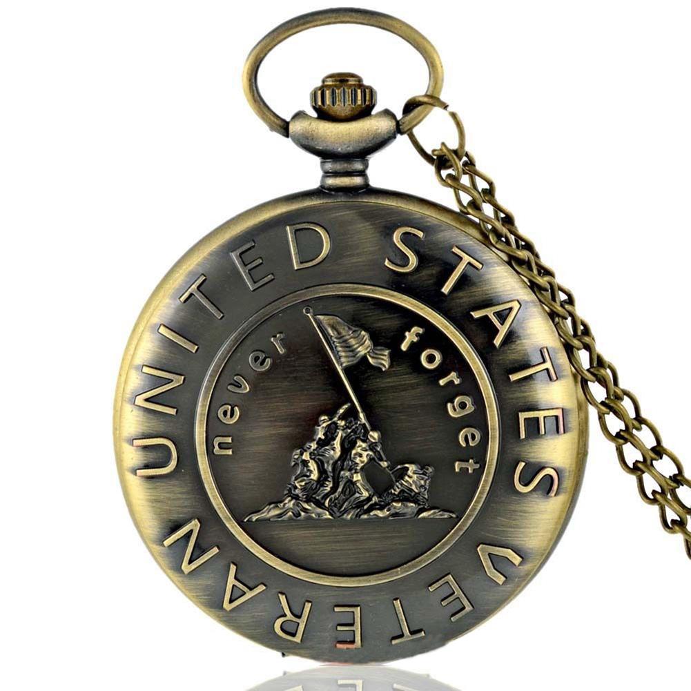 US Veteran Vintage Style Pocket Watch