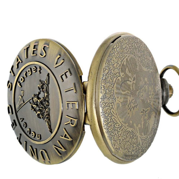 US Veteran Vintage Style Pocket Watch